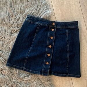 Madewell Denim Button Skirt